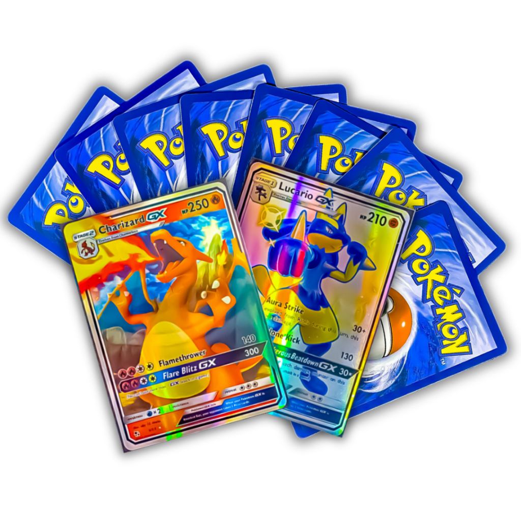 Pack 40 Cartinhas Pokémon Folha de Ouro Lendário sem Repetir