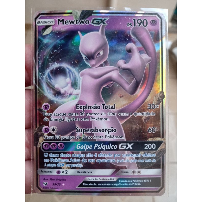 Mewtwo GX - 39/73 - Ultra Rare  Carte pokemon, Carte pokemon a