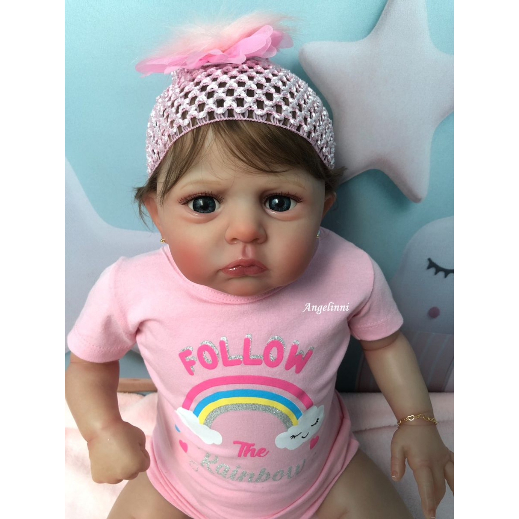 Boneca Bebê Reborn Loulou Realista - Pronto Envio