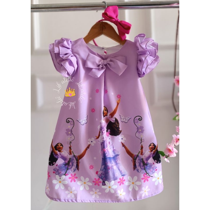 Vestido Infantil Frufru Temático Personalizado Moana Baby