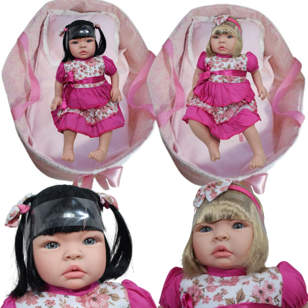 Boneca Reborn Baby Kiss Estilo Bebê Reborn Realista SID-NYL