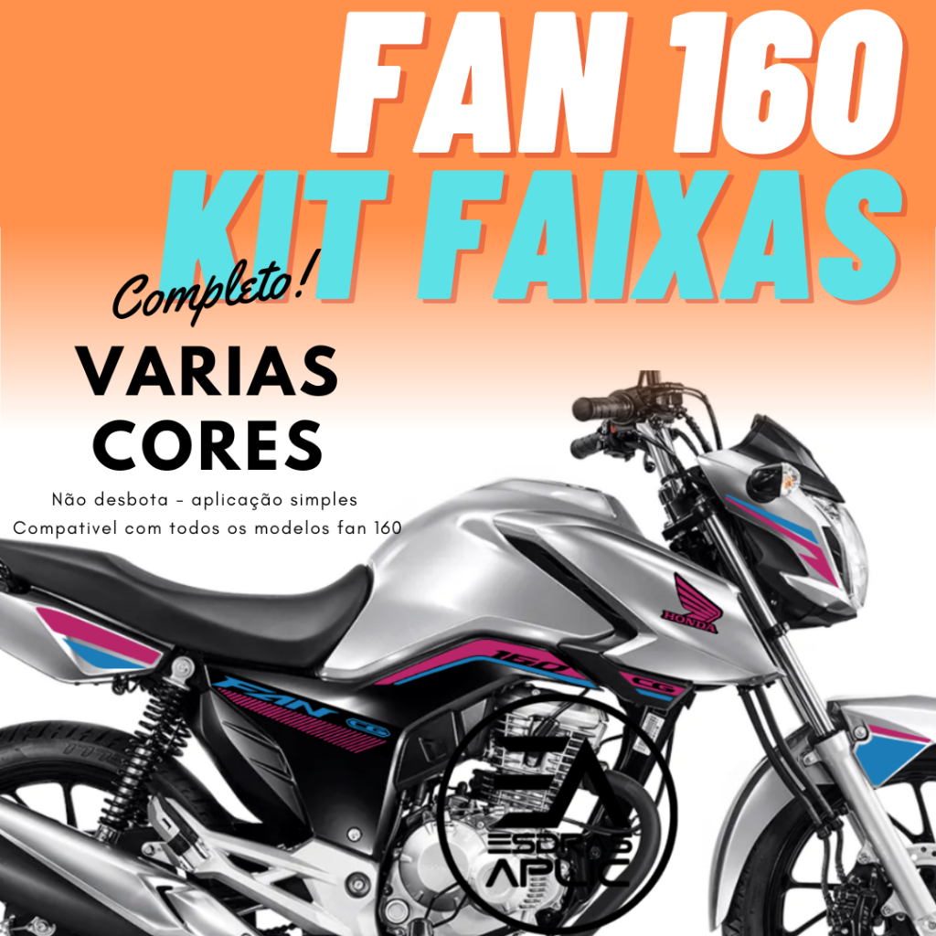 Kit faixas honda biz 125 / 110 personalizado rosa