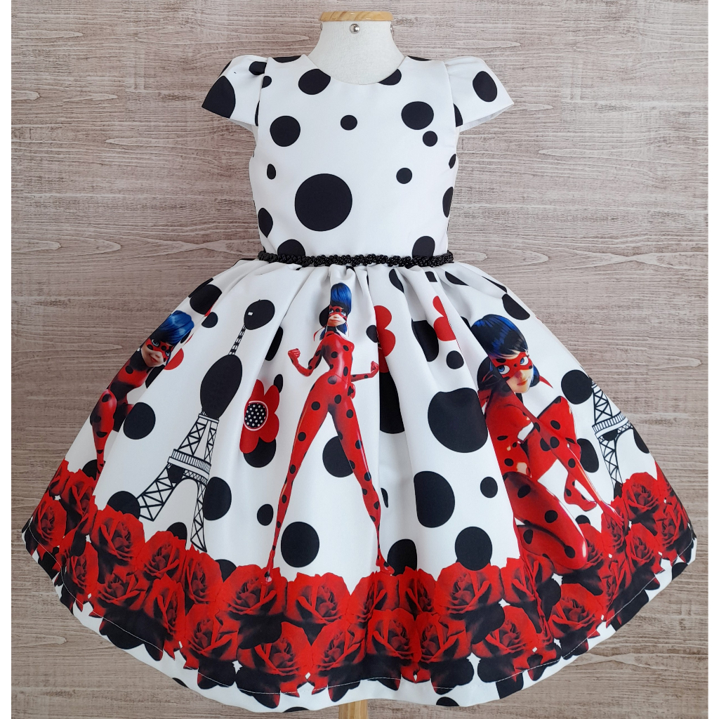 Vestido infantil hot sale ladybug