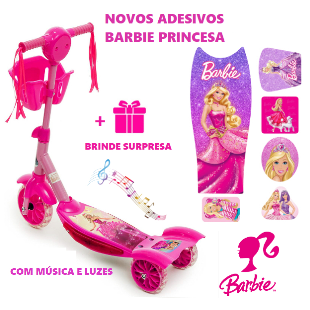 Patinete Infantil SONIC Ajustável 3 Rodas Com Cesta Música Luzes + Surpresa  Pronta Entrega no Brasil