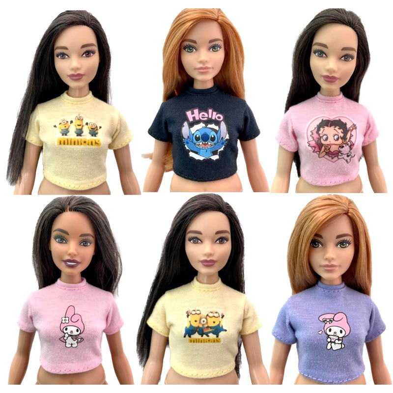 Roupa Roupinha Blusa Minions Para Boneca Barbie Original