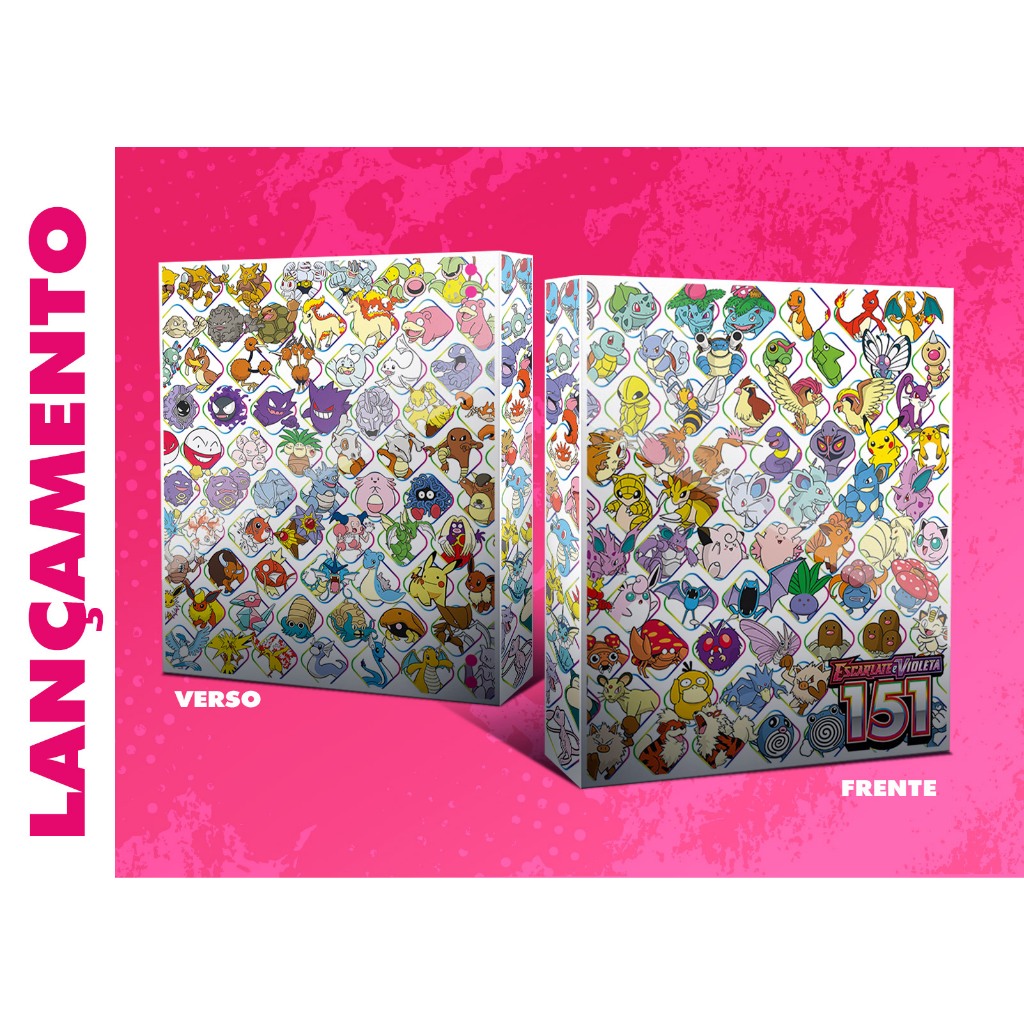 Álbum Pasta Fichário Pokémon Coleção 151 Escarlate E Violeta