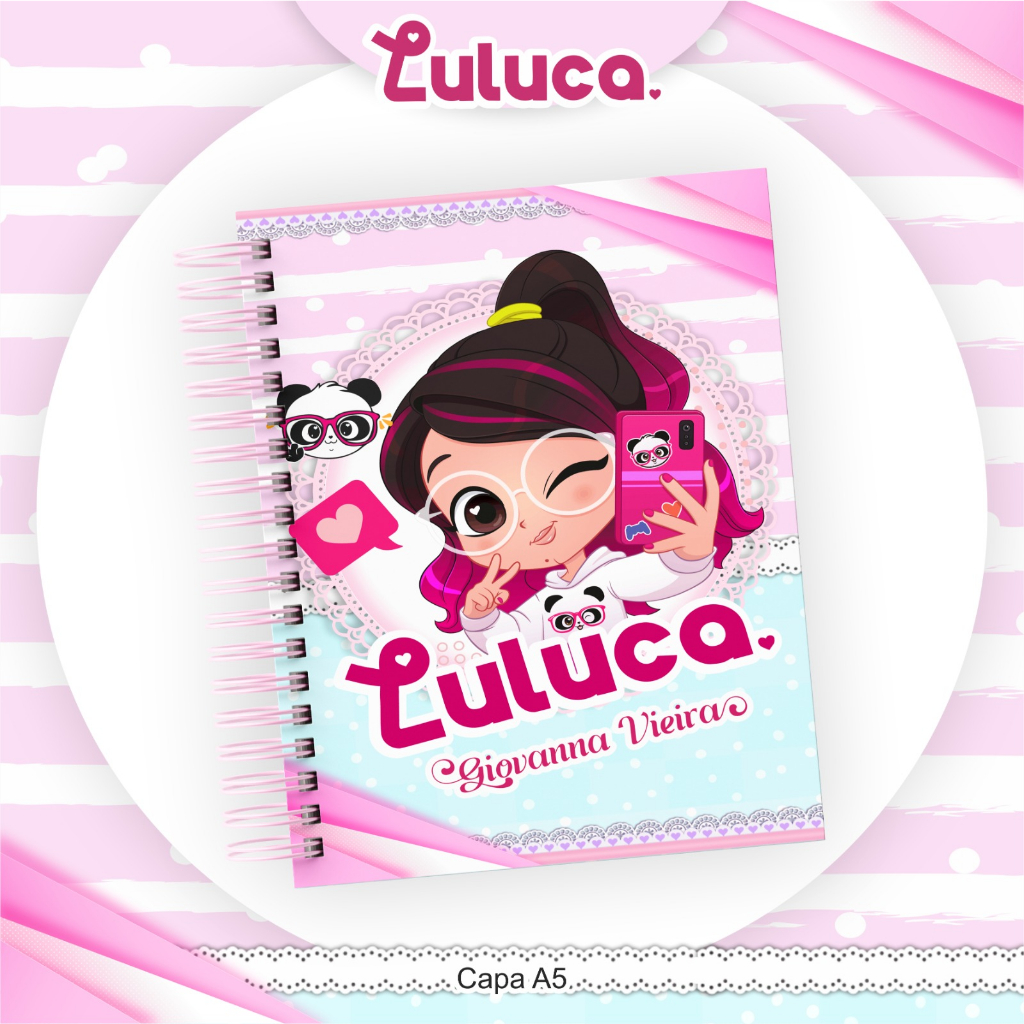 Caderno De Desenho A4 Personalizado - Tema Luluca