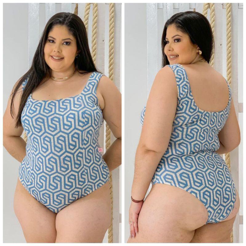 Maiô Plus size Roupa de praia Body Curve Camboriú