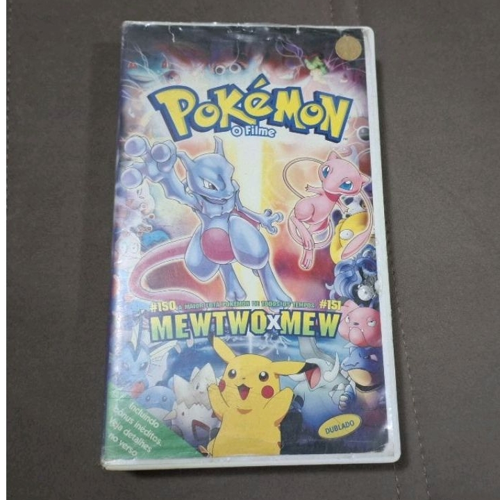 FITA VHS POKEMON O FILME DUBLADO MEWTWOXMEW INCLUINDO BÔNUS