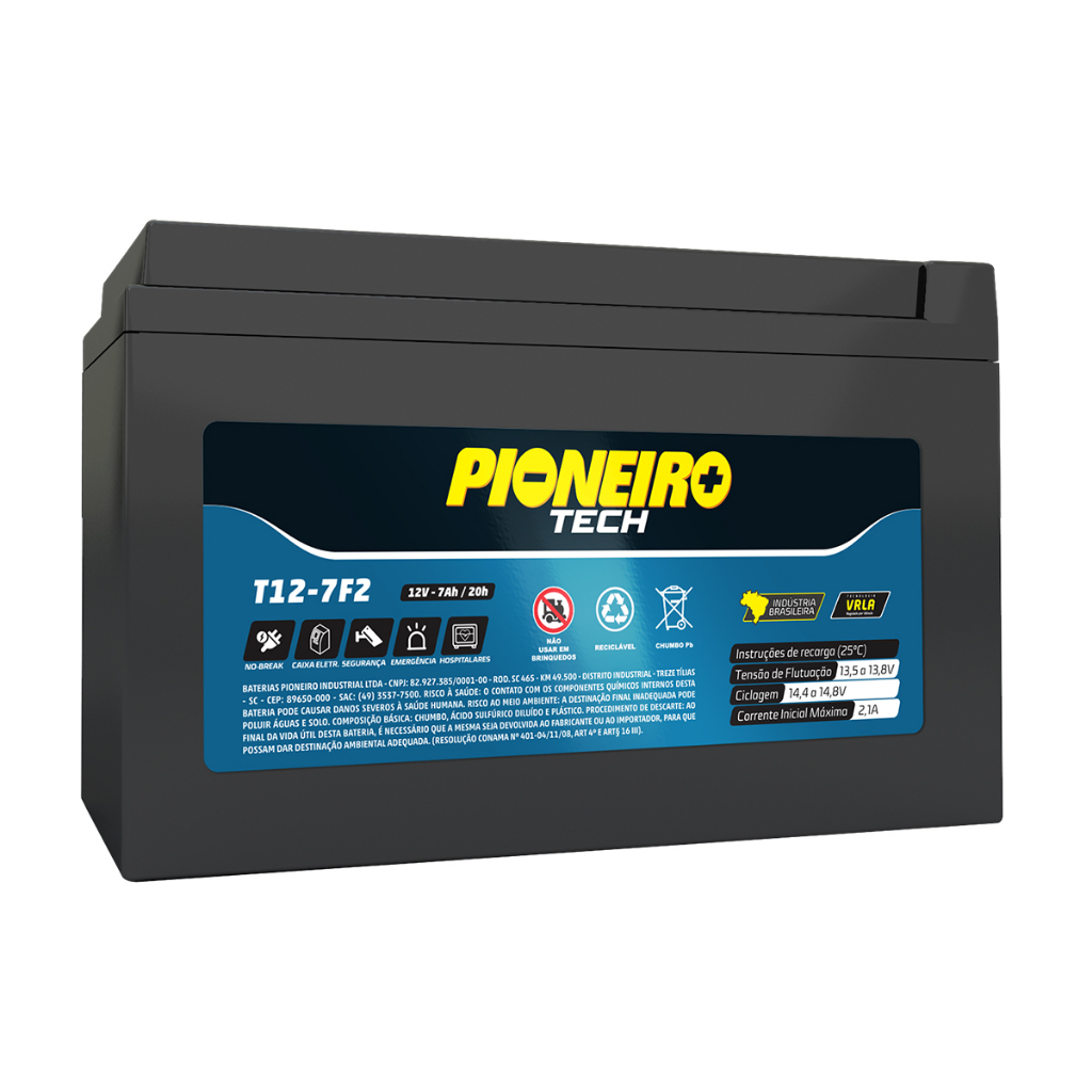 Bateria POP 100 Pioneiro MBR 5 BS 12V 5Ah - Garagem Total