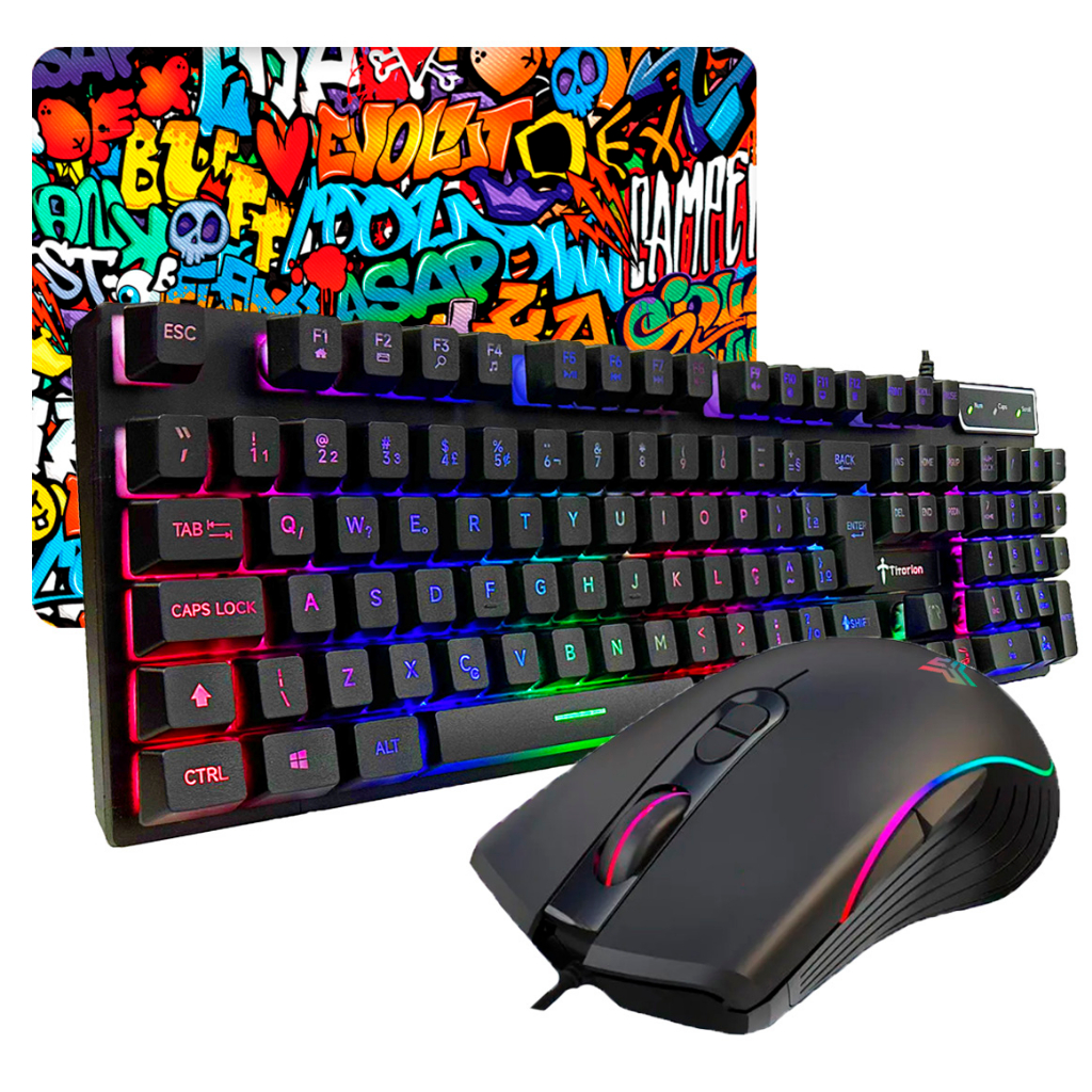 Mouse Pad Gamer Jogo Borda Led Rgb Grande 80x30cm Dragão - Shop Borges