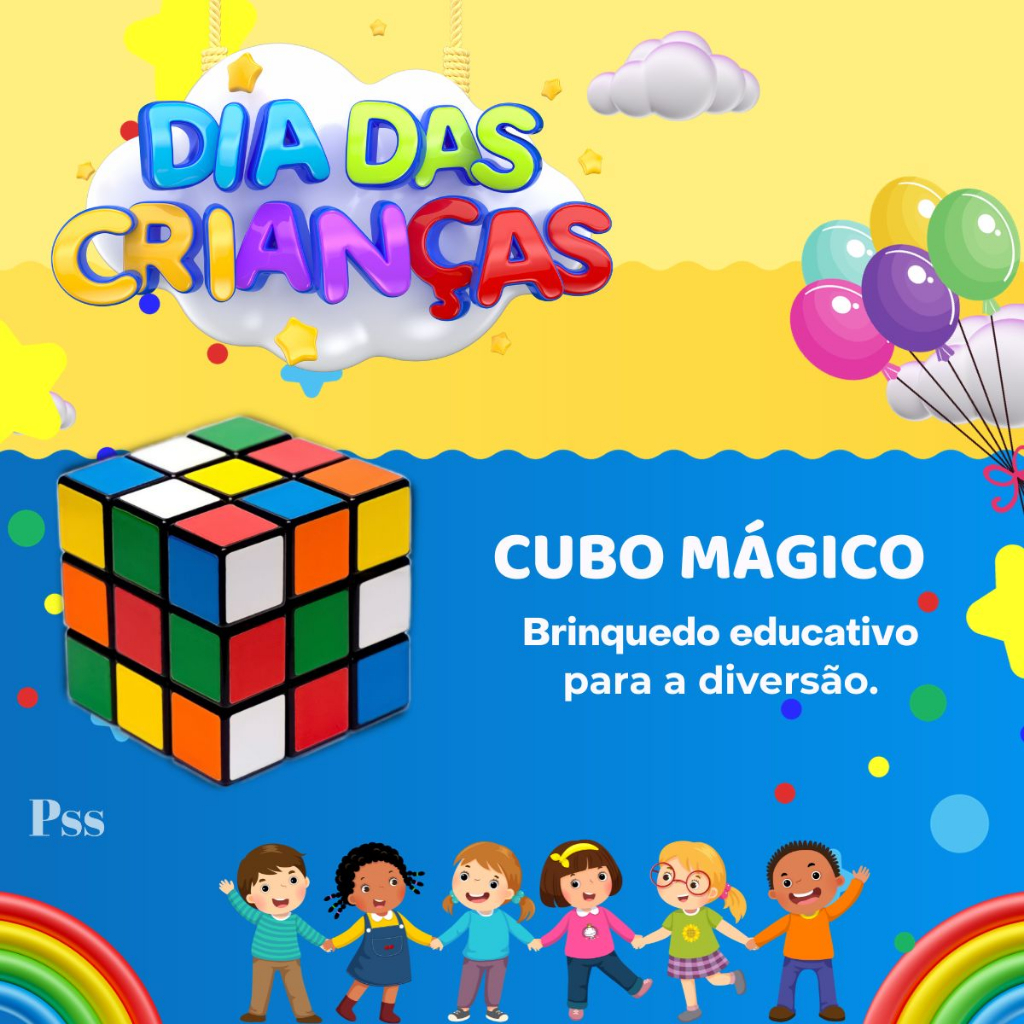 Mesa Cubo Mágico: Cores & Diversão