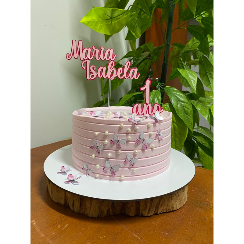 Bolo Chantininho Borboletas  Cute birthday cakes, Pretty birthday cakes,  Birthday cake decorating