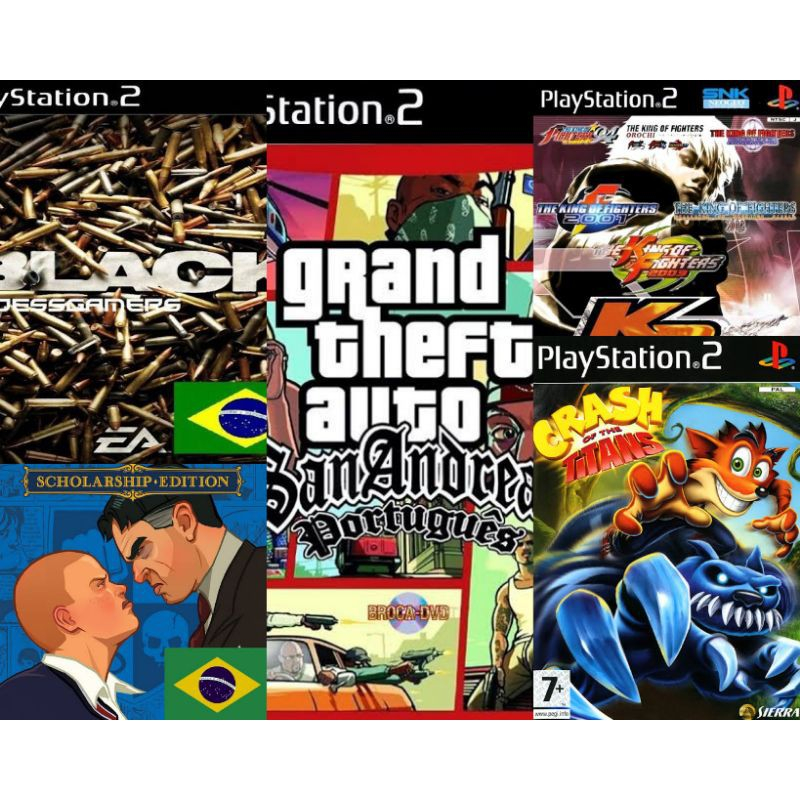 Kit Jogos De Animes Ps2