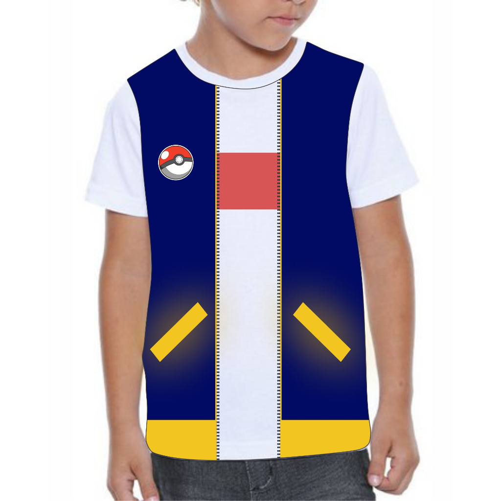 Camiseta Colete Ash aberto pokemon anime desenho Estampado Adulto e  Infantil FULL PRINT | Shopee Brasil