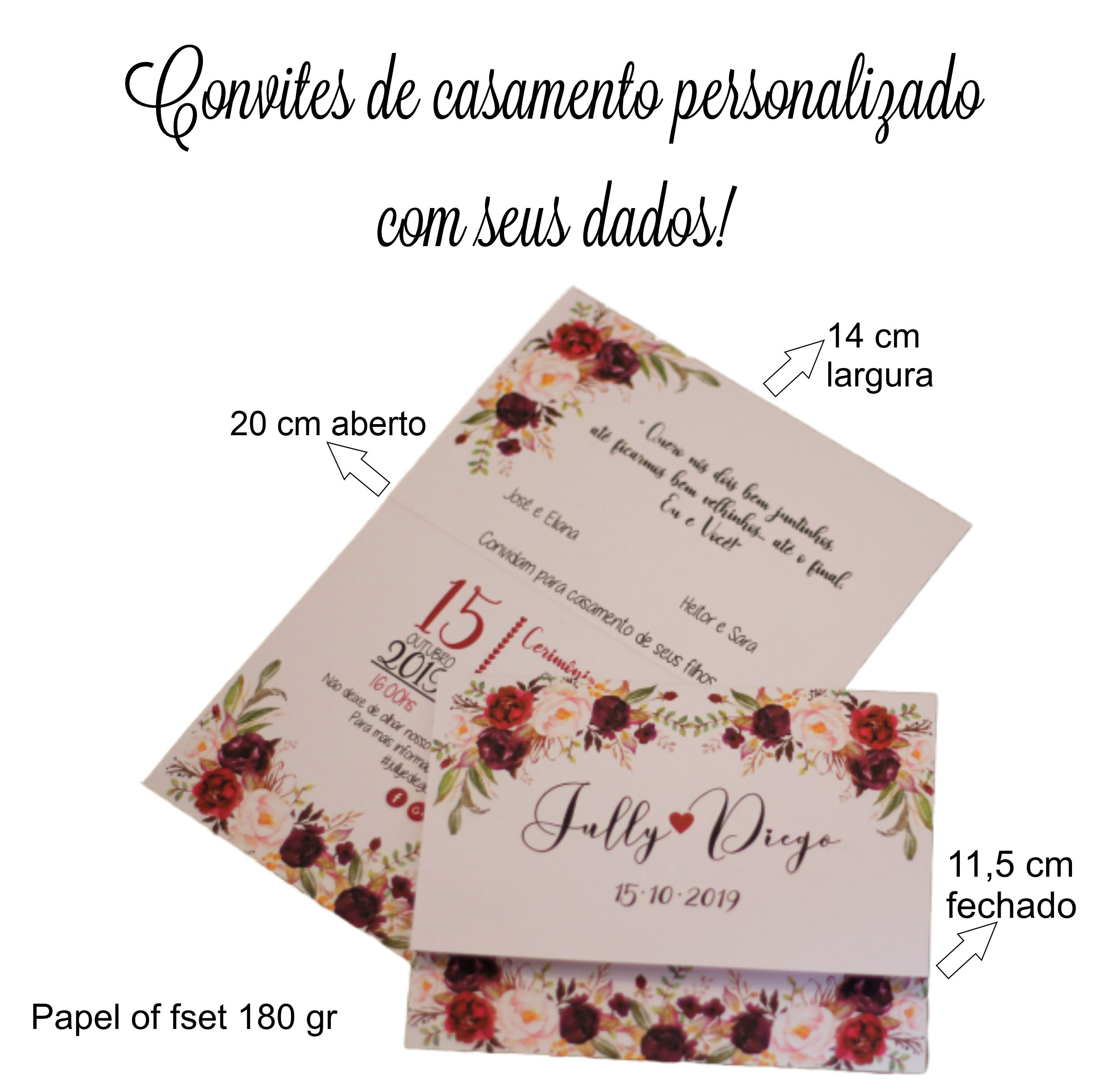 Paleta Dourado – Loja de Convites Virtual, Casamento