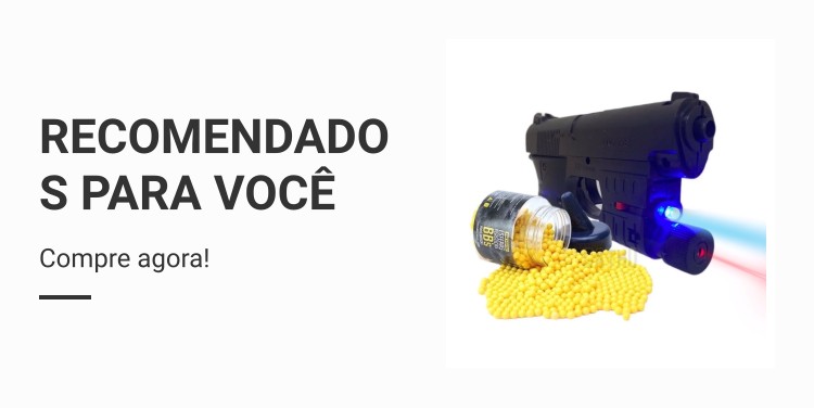 Arminha de Brinquedo AirSoft Prata +1000 Bolinhas / Pistola de