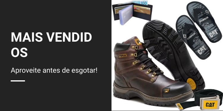 Bota caterpillar feminina, Em couro - Império das botas