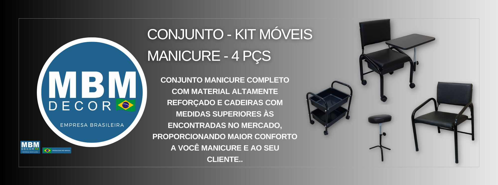 Conjunto - Kit Móveis Salão de Beleza Manicure Pedicure Estética