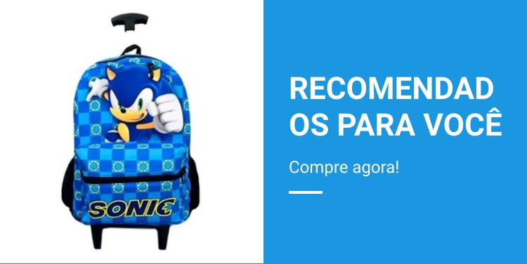 Kit Mochila Infantil Grande Menino Sonic O Filme com Toalha - Chic