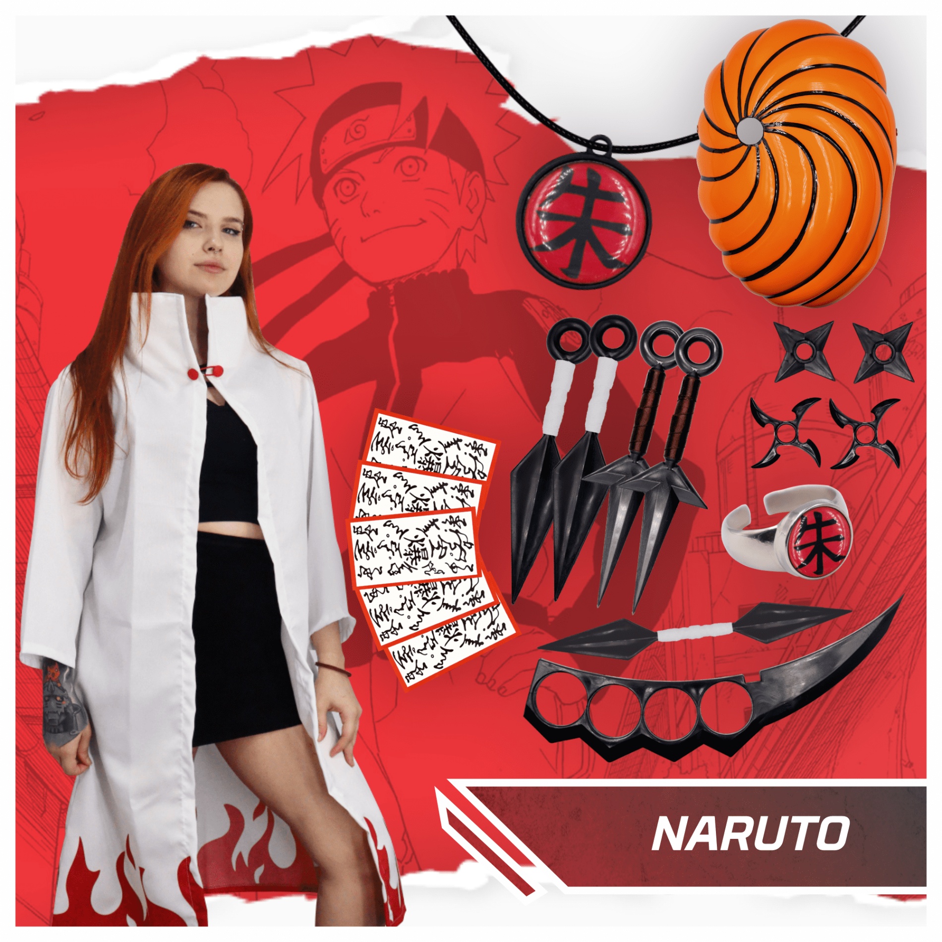 Colar Cordão Ajustável Kunai Minato Naruto Anime / Geek / Série / Desenho /  Filme / Netflix
