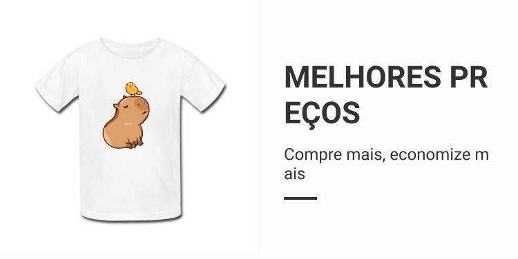 Camiseta Infantil Capivara Animal Estimação Estilosa Estilo