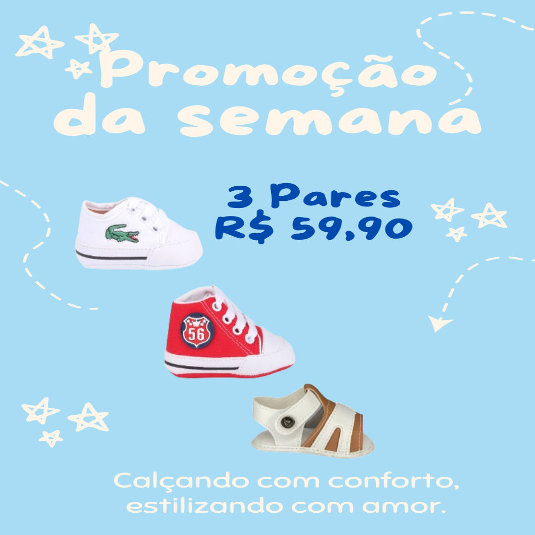 Promoção tricae 3 sandalias best sale por 89