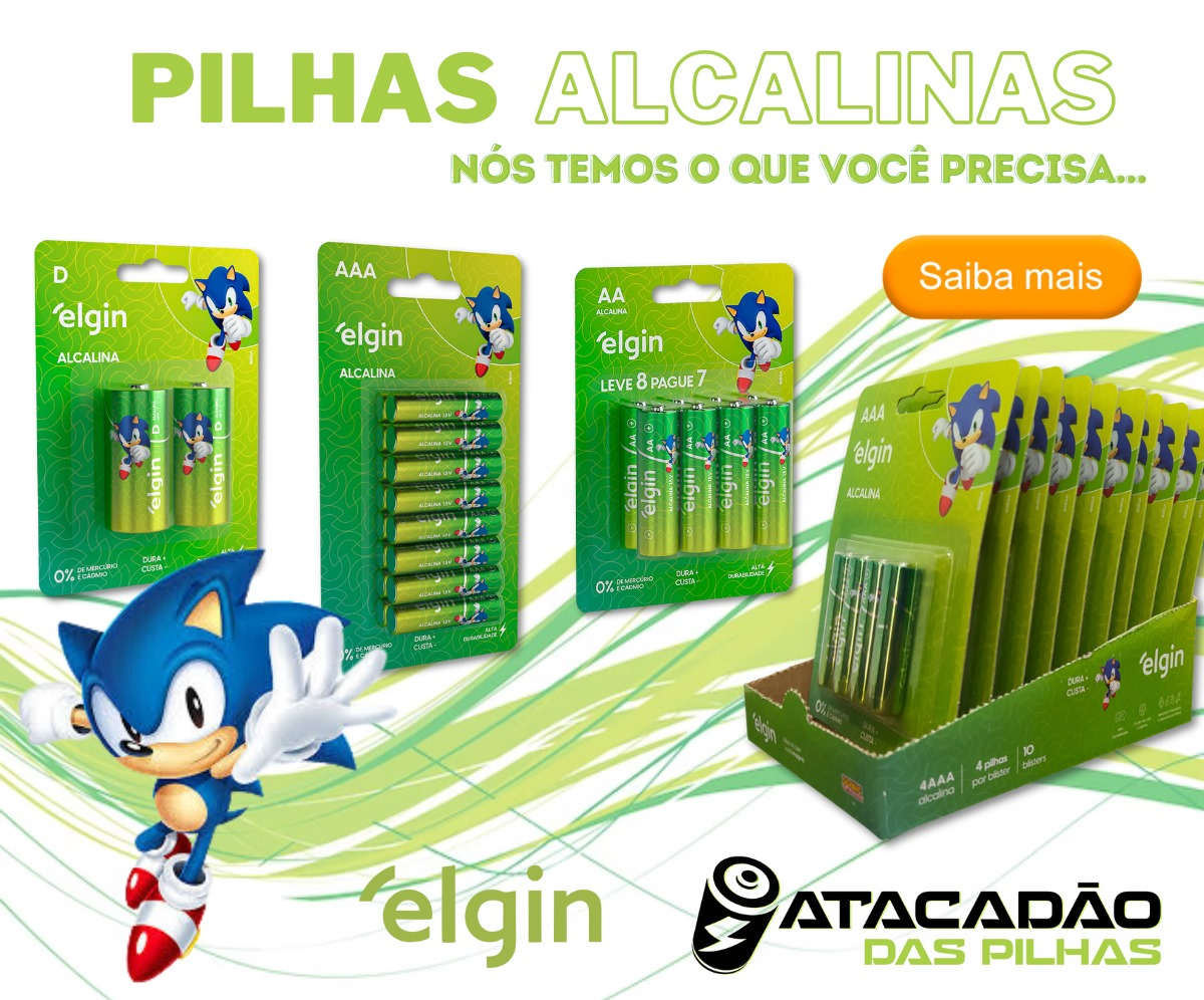 Blister com 4 Pilhas AAA Recarregável 1100 mah Flex - atacadãodaspilhas