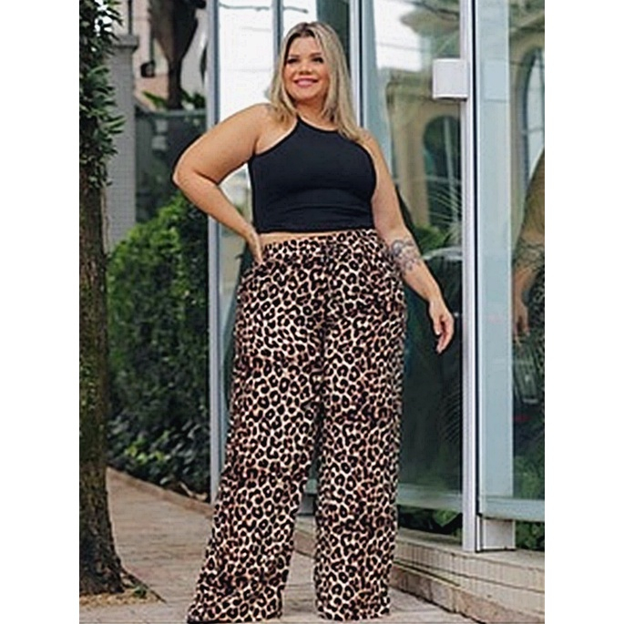 Body Clássico Plus Size Onça