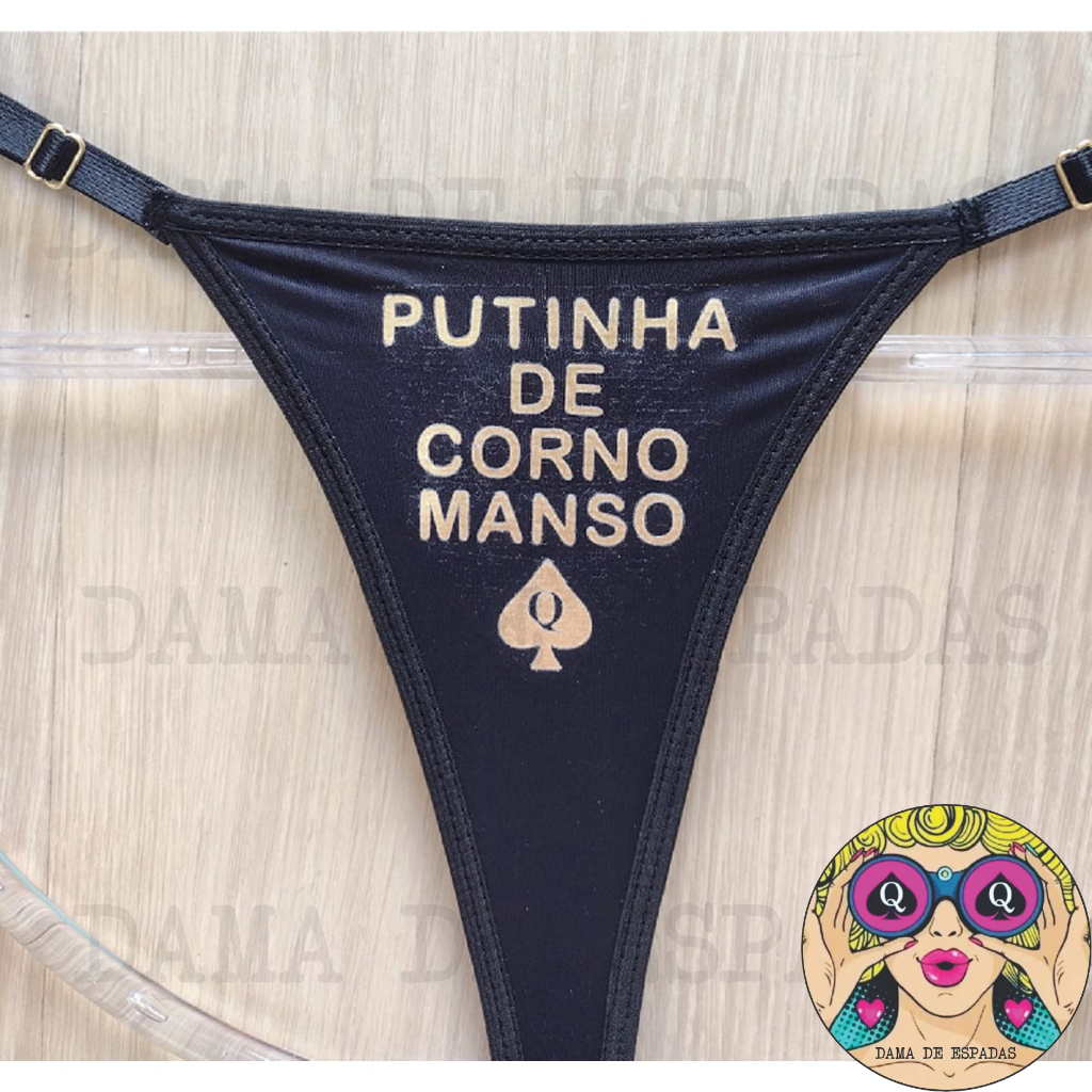 Calcinha fetiche Erótica preta, Hotwife, Swing, Cuckold, Hotgirl Putinha de  Corno Manso | Shopee Brasil