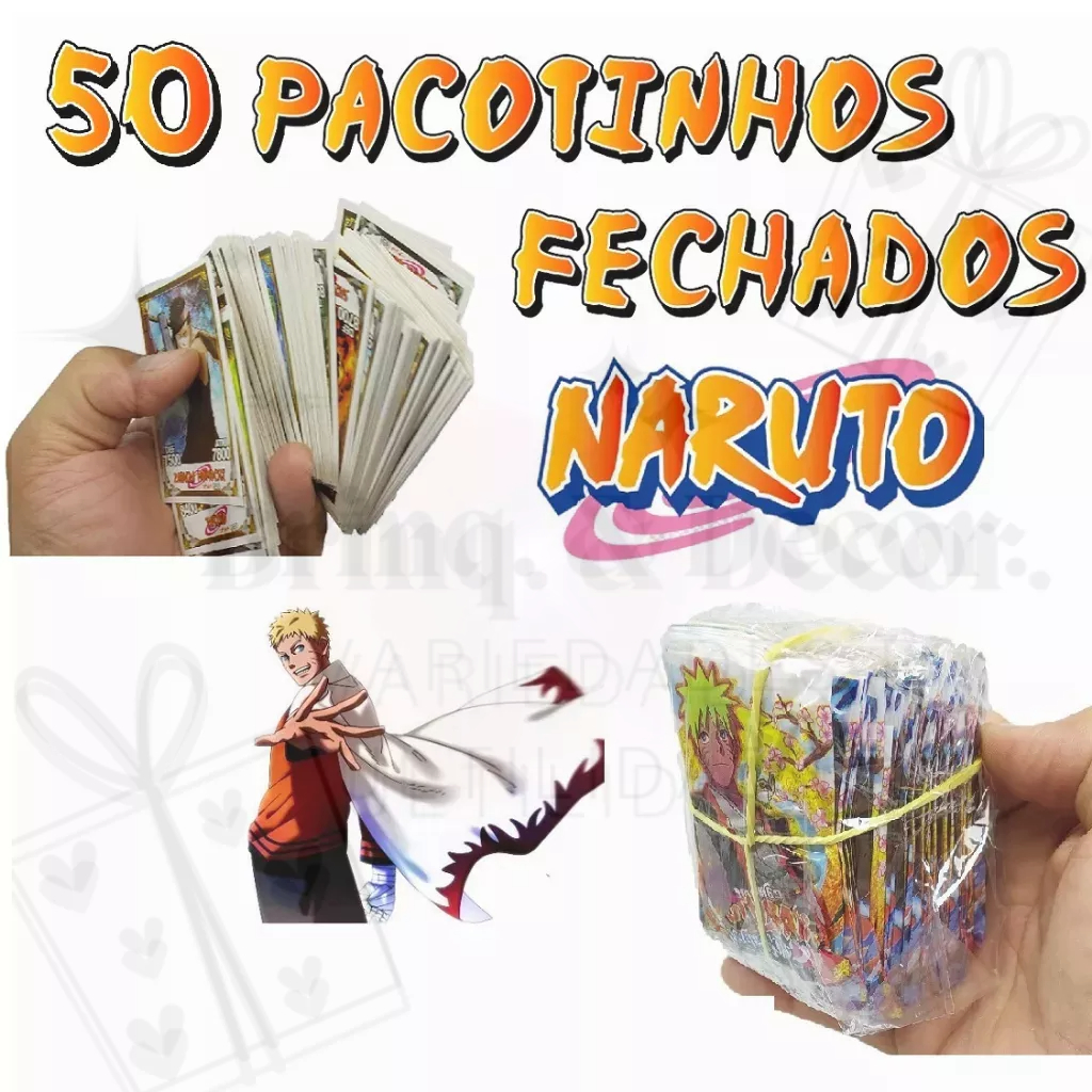 Envelope oficial com figurinhas Naruto Clássico