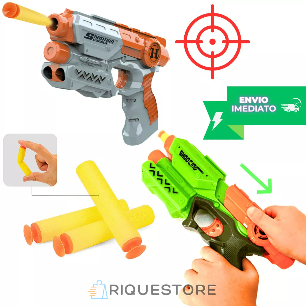 Brinquedo Arminha De Dardos Nerf Com Ventosa 3 Reservatórios + 5 Munições -  Nicácio Store - Lançadores de Dardos - Magazine Luiza