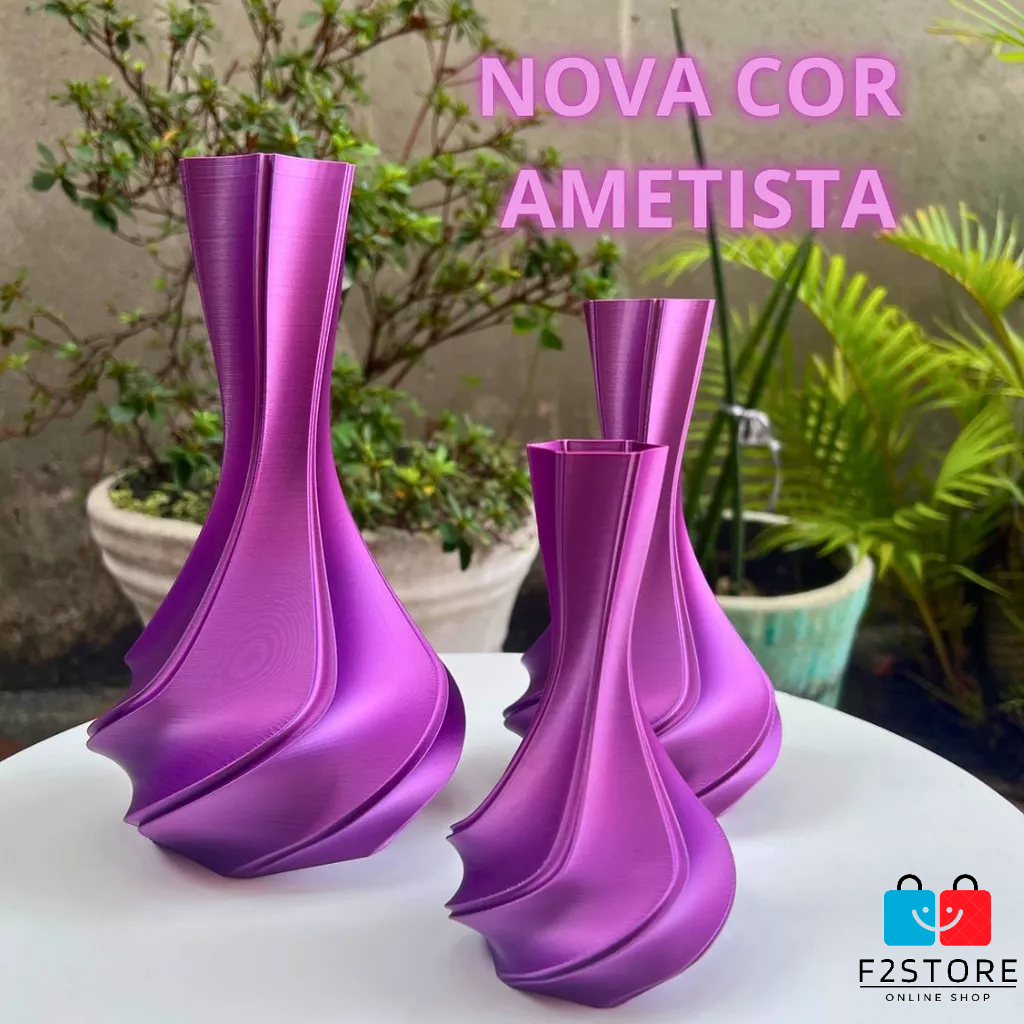 Vaso decorativo cerâmica ondulado