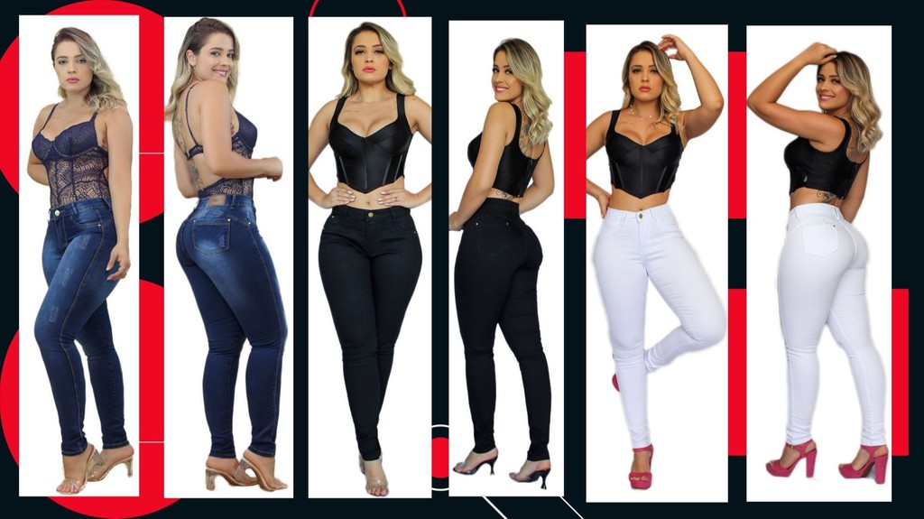 Kit 1 Blazer Jeans Ccom Licra + 1 Calça Skinny Feminina Jeans Com Licra 3  Puido - Kaena Multimarcas