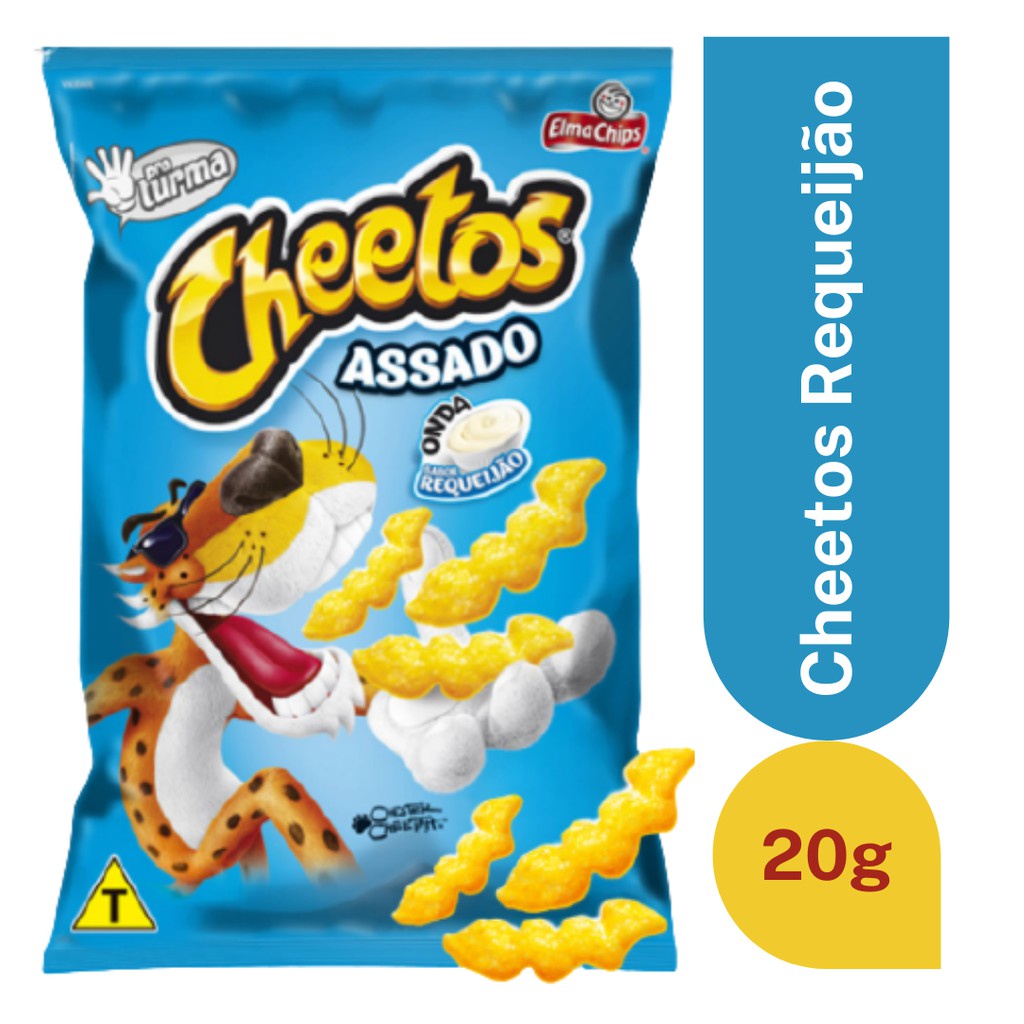 Biscoitos Salgadinhos Elma Chips Cheetos requeijao Caixa c/ 30 De