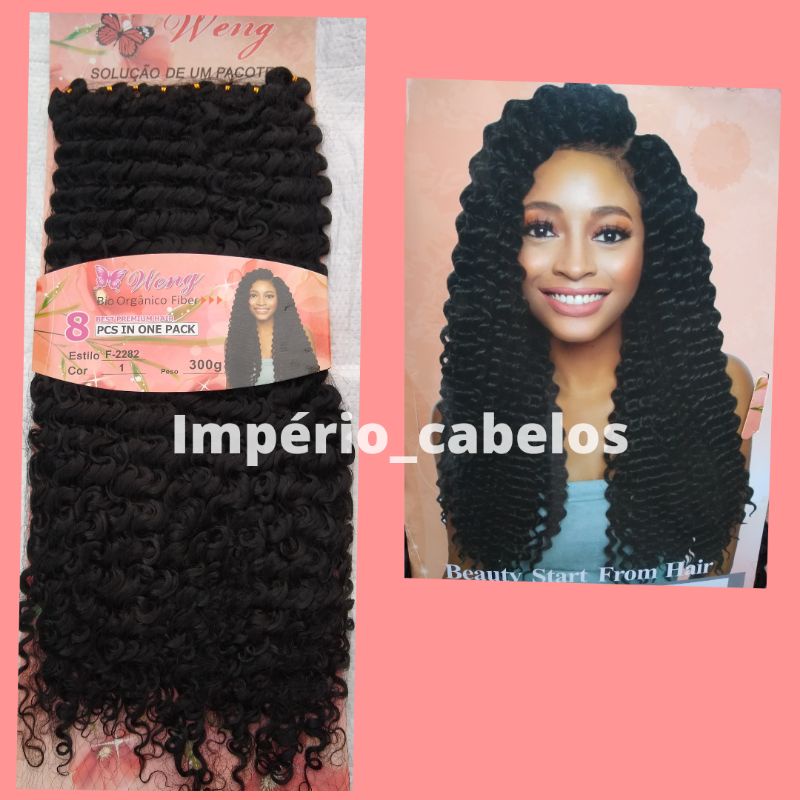 Cabelo Cacheado Afro Bio Fibra Crochet Braid - Mia- Megahair