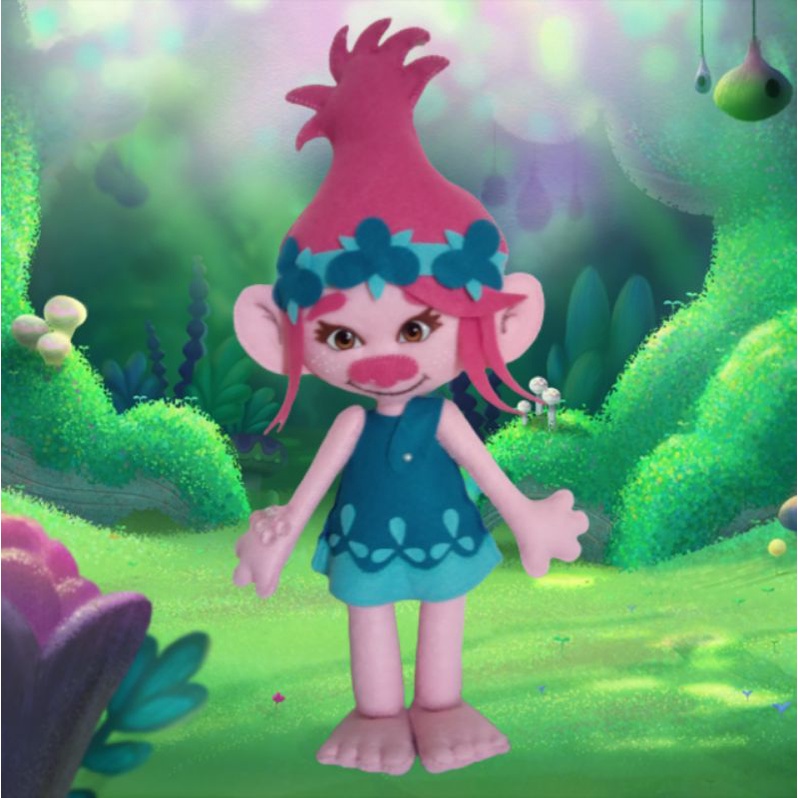 Princesa Poppy Trolls em feltro
