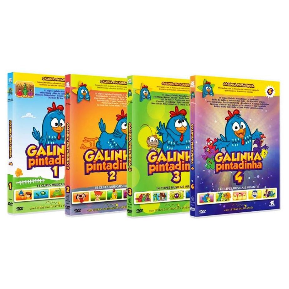 Galinha Pintadinha 6 DVD em 1 - Filme Coleção Desenho Infantil