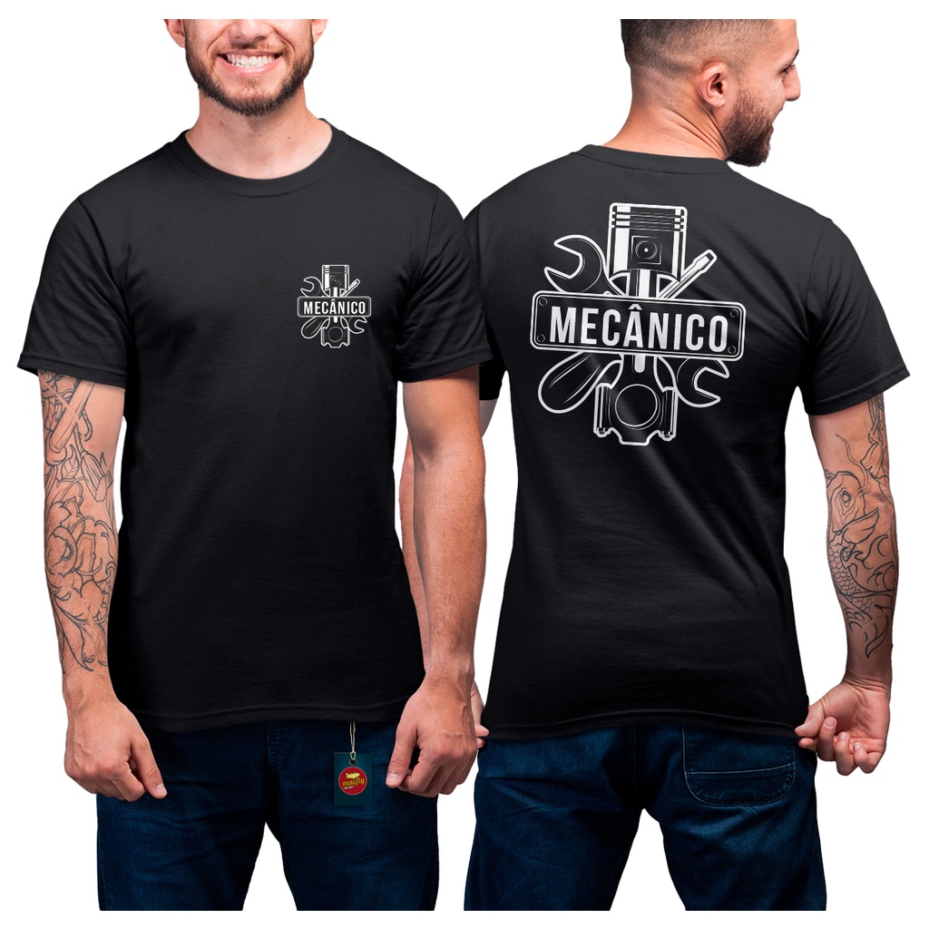 Camiseta Masculina Mec nico Uniforme Profissional Camisa 100 Algod o Mod 2