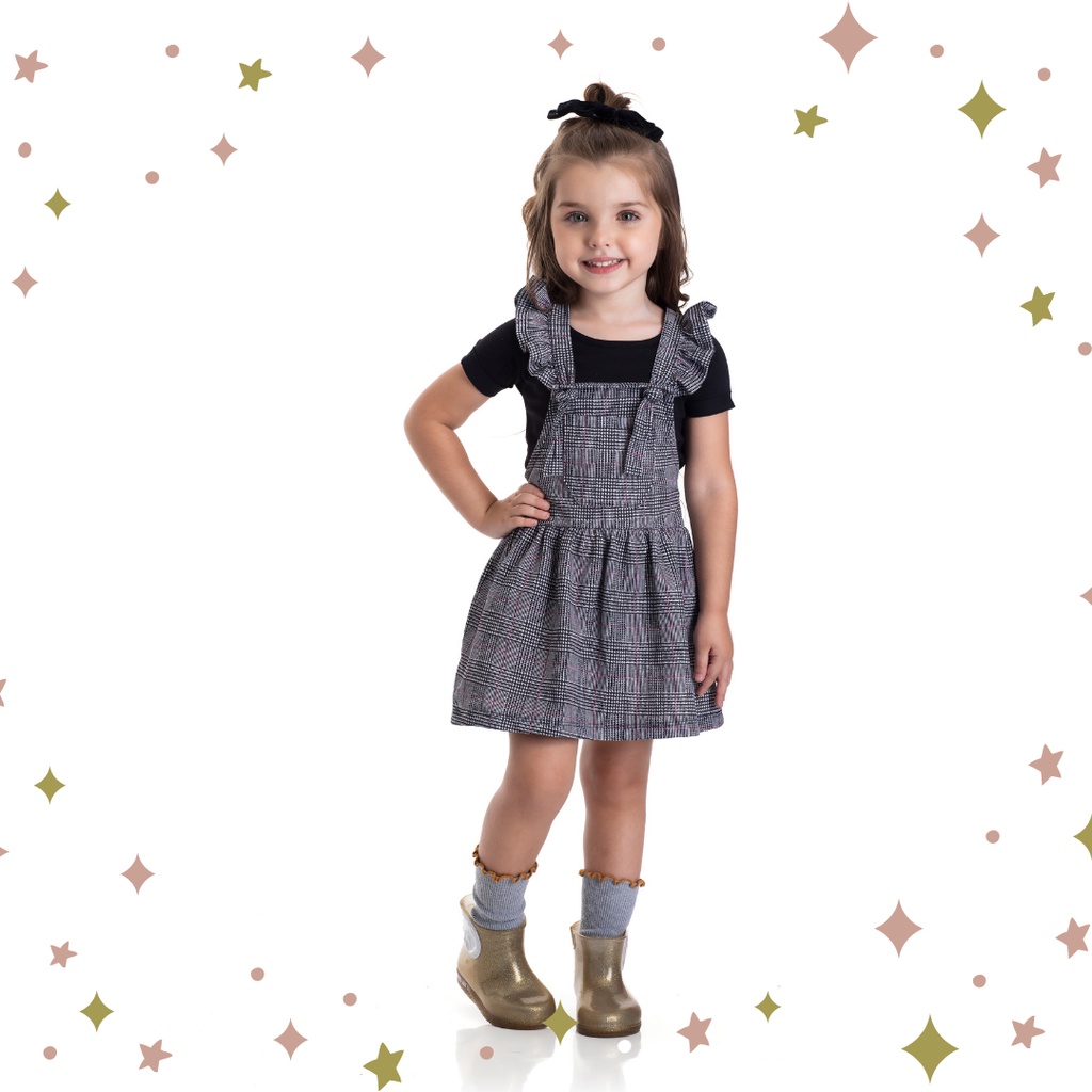 Vestido salopete hot sale infantil