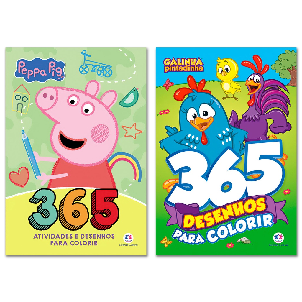 Kit 365 Atividades Galinha Pintadinha (Desenho) e Peppa Pig | Shopee Brasil