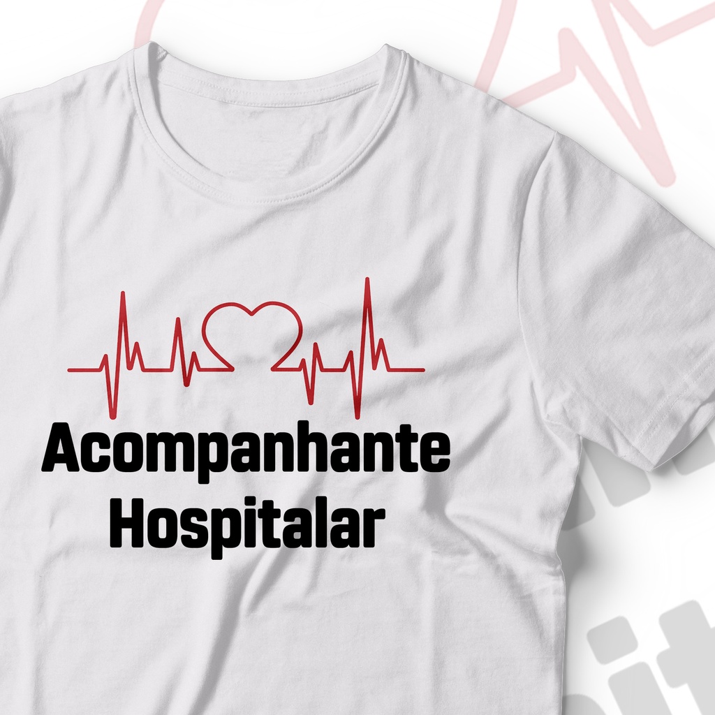 Camisa Acompanhante Hospitalar Branca em malha PP Vários Tamanhos Tshirt  para Acompanhante Hospitalar Cuidador Hospital | Shopee Brasil