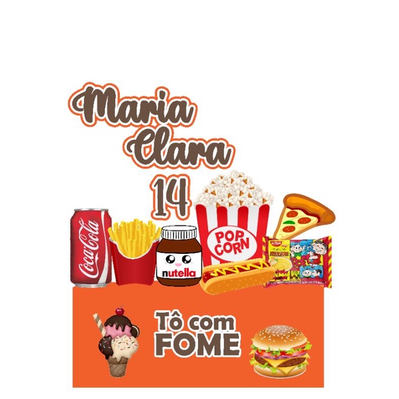 Topo de bolo meme fome  Compre Produtos Personalizados no Elo7