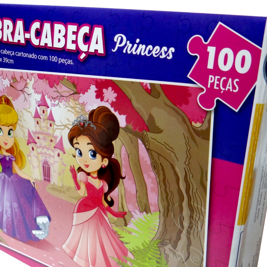 Jogo Quebra Cabeça Infantil Meninas Princesas Premium 100 Peças