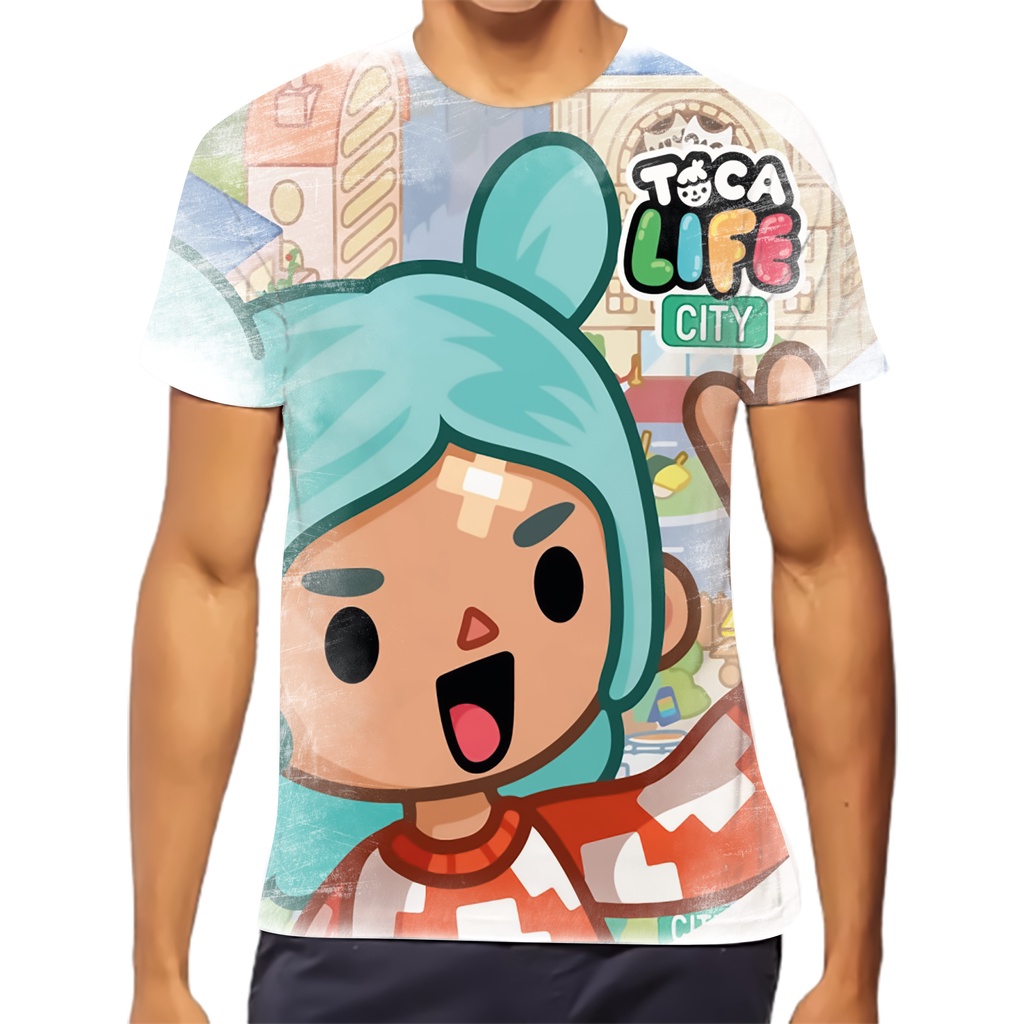 Kawaii Camisetas Infantis Engraçado Toca Mundo Video Game Desenhos