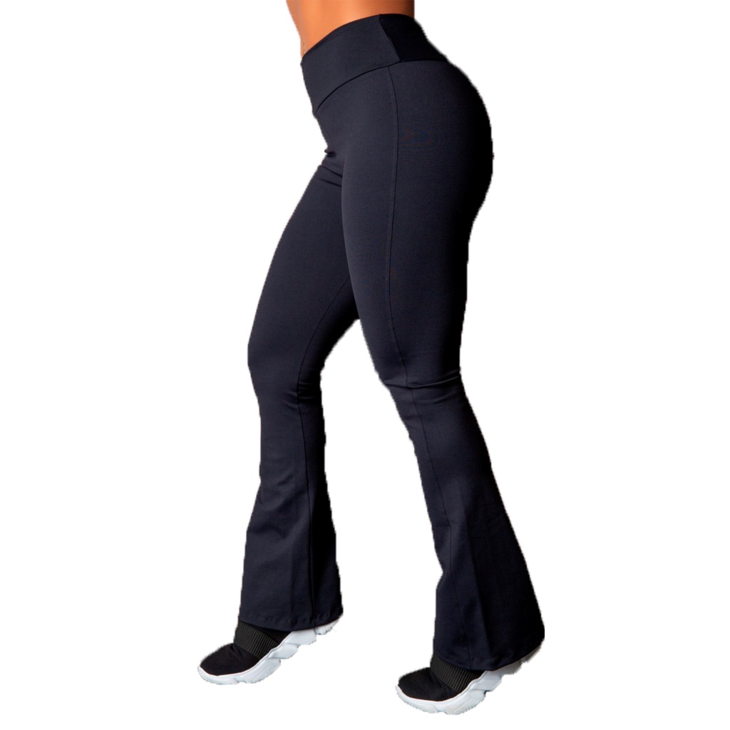 Calça Legging Flare Boca de Sino Cinza Mescla Bailarina - Celeiro Roupas  Fitness