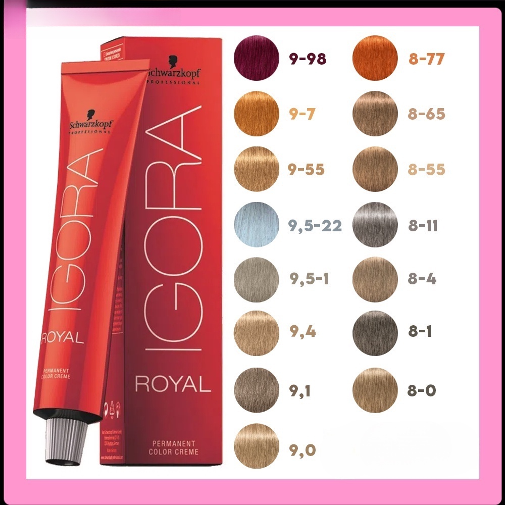 Igora Royal - Ruivos (8.77, 9.7, 7.77, 6.7, L-77) 60g