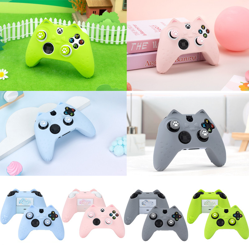 GeekShare Capa protetora de silicone antiderrapante Cat Paw PS4 para  controle sem fio DualSense do Playstation 4 - Rosa