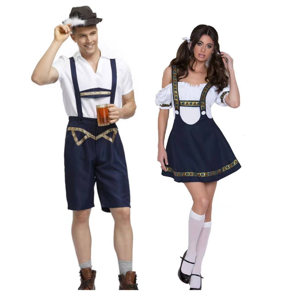 Fantasia Da Oktoberfest Casal Roupas Masculinas Frida ,oktoberfest feminino  Vestidos Alemãs Para Mulheres De Casal | Shopee Brasil