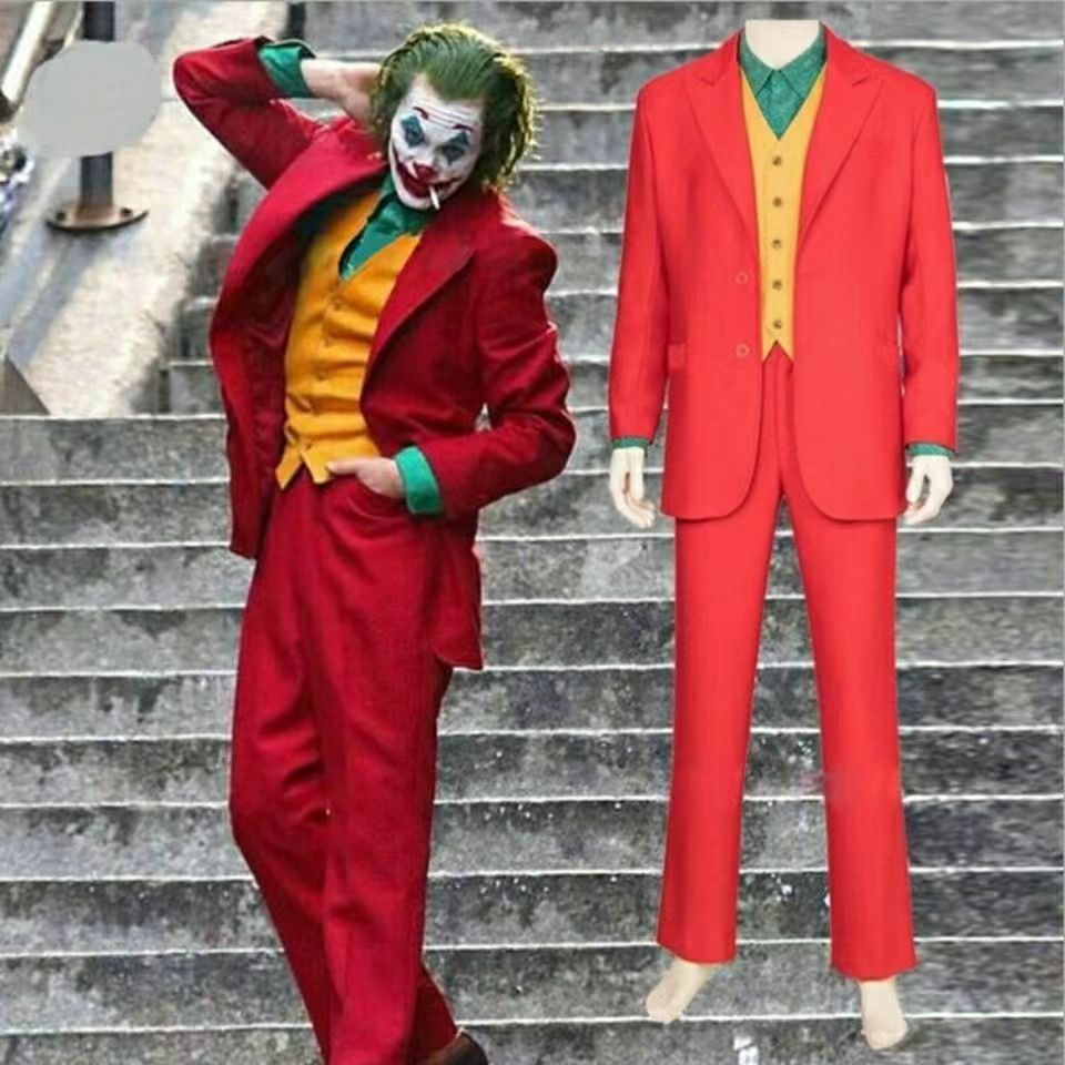 Fantasia De Palhaço Coringa Halloween Fato De Homem Para Adultos